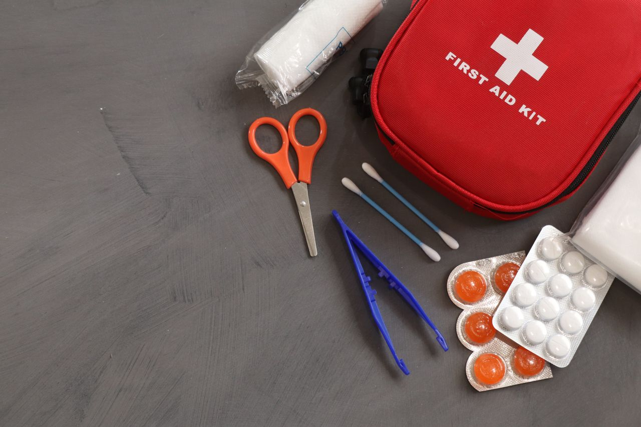Services A comprehensive first aid kit with essential medical tools and supplies for emergencies.